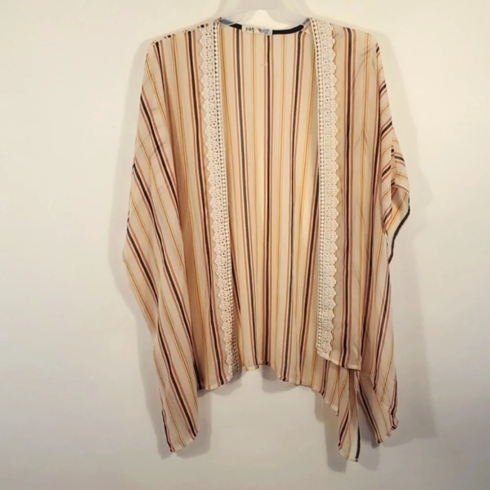 Jolt kimono Stripes Swim cover-up Size XL